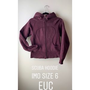 Burgundy Brown Scuba Hoodie